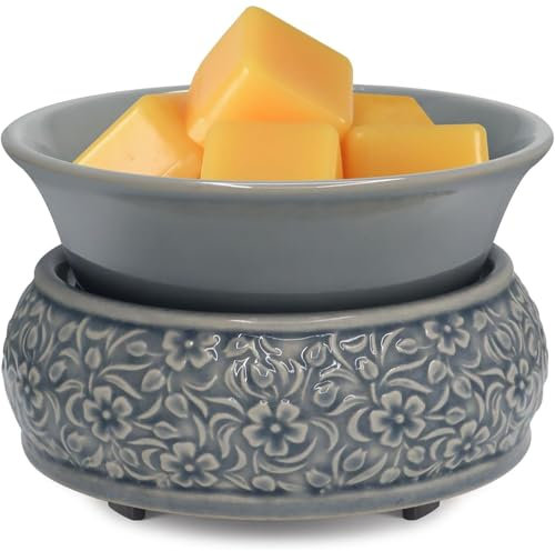 mocosa Wax Melt Warmer Ceramic Wax Warmer,3-1 Candle Wax Warmer for Scented Wax Burner Electric Wax Melter as Gifts for Moms Grandma Women Girls(Blue)…