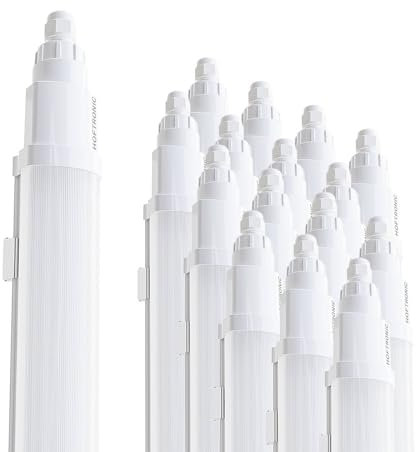 HOFTRONIC - Q-Series - 16er LED Feuchtraumleuchte 120cm - IP65-36W 4320 Lumen - 6500K Kaltweiß - IK08 - Verknüpfbar Schnellverbindung - Kellerleuchte, Feuchtraum Wannenleuchte
