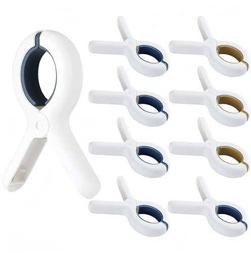 Große Badetuch Klammern,9 Stück Handtuchklammern für Strandliegen,Winddicht Strandtuch Clips,Wäscheklammern,Starke Towel Clips Klammern für Tägliche Wäsche,Dicke Kleidung,Badetuch,Bettwäsche