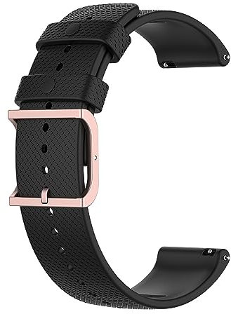 Silikon Armband für Polar Ignite/Ignite 2/Ignite 3, 20mm Wasserdichte Weiche Ersatzriemen, Weiches Silikon Ersatzarmband Uhrenarmband Sportarmband für Damen Herren, Schwarz