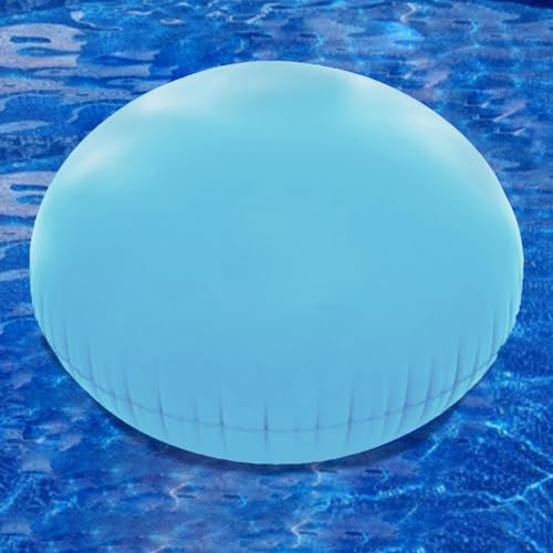 Winter Pool Luftkissen Für Schwimmbad Abdeckung, 110cm, Runde Überwinterung Kissen Pool Luftkissen Verdicktes Aufstellpoolzubehör, aufblasbares Pool-Kissen für oberirdische Schwimmbäder, Blau