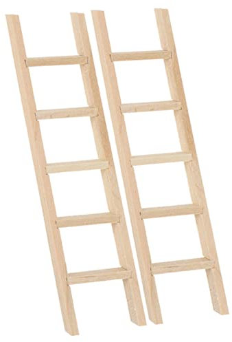 KONTONTY Scala in Miniatura 2 Pezzi Scaletta in Legno Miniatura Scala Per Case Giocattolo Accessori Decorativi Scale Per Decorazioni