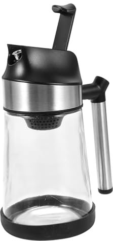 Alipis Dispenser Per Olio D' 400ml Con Filtro Bottiglia Per Condimenti Da Cucina Contenitore Per Olio e Aceto Antiscivolo Acciaio Inossidabile Pratica e Senza Perdite