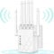 WiFi Extender, 2025 New WiFi Repeater, WiFi Amplifier with 6 Powerful Antennas, 2 LAN Ports, Repeater/Router/Ap Mode, Quick Setup, UK Plugs