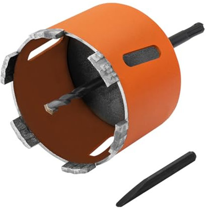 Meccion Scie à Cloche Couronne Diamant avec Foret Pilote et Adaptateur SDS Plus, Fritté Diamant Foret pour Carotteuse pour Béton, Maçonnerie, Murs, Pierre, Granit. (120mm)