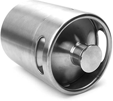 JKELPV bierbrauset 2L Homebrew Growler Mini Fass Edelstahl Bier Home Brewing Making Bar Tool Heimbrausystem
