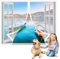 Mosquiteras para Ventanas Abatibles 121 x 112 cm sin Taladrar Autosellada con Imanes Sellado Automaticamente para Todas Las Ventanas Interiores y Exteriores, Blanco