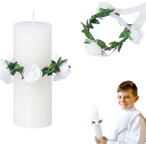 Tropfschutz Kommunionkerze, Kerzentropfschutz, Tropfschutz Taufkerzen, Tropfenfänger Kommunionkerze, Kerzen Tropfschutz Kommunion 4-9cm, Kerzenrock Kommunion,Tropfschutz Kerzenkranz - Stil 6