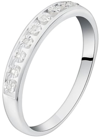 CHRIST Damen-Damenring 585er Weißgold 9 Diamant 54, Weißgold 32027801