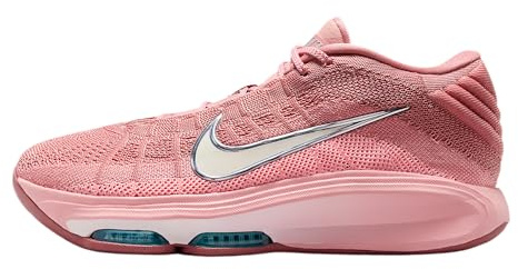 Nike Men's G.T. Hustle 3 Electric Basketball Shoes, Multi-Color, Red Stardust/Metallic Silver/Pink Tint/Pale Ivory, 13 UK