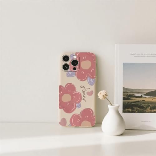 LIRASIRA Compatible con Realme C21 Funda Blanda Floral Pantalla Completa Anti-Caída