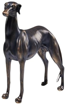 DXEHSEUY Tierfigur aus Kunstharz, Skulptur, Weihnachtsdekoration, Windhund