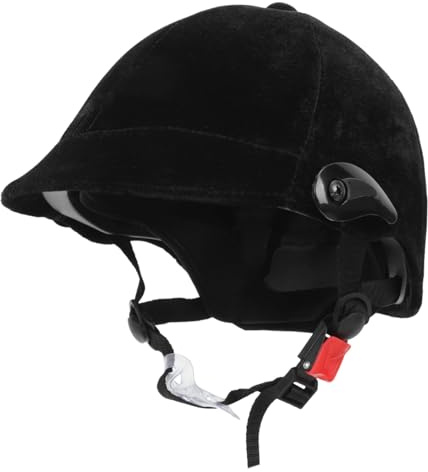 Mikinona Equitazione per Completa Regolabile Cinturino in per Sport Casco da Polipropilene Nero Protezione di Sicurezza, Ragazzi