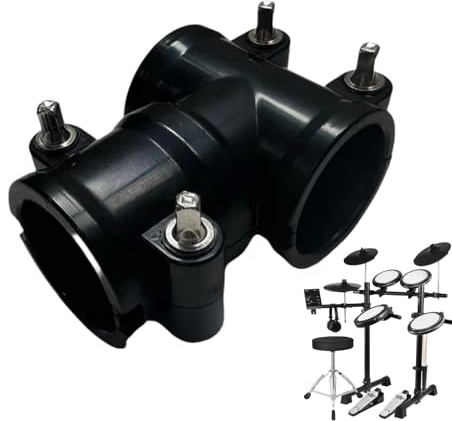 E-Drum Ständer - Robuster Stahlrahmen, höhenverstellbare Stangen | rutschfeste Gummifüße, kompaktes Klappdesign | Ideal für Gruppenübungen im Studio zu do