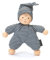 Sterntaler Spielpuppe Heiko, Integrierte Rassel, Alter: Für Babys ab der Geburt, 23 cm, Schwarz/Weiß