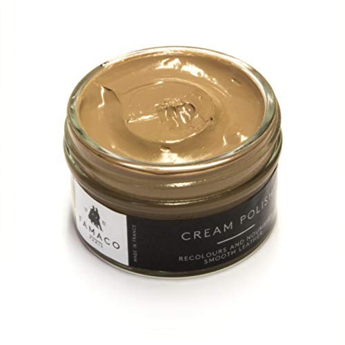 Famaco - Cirage Chaussure - Crème de Beauté - BEIGE 325 - Pommadier 50 ml - Ravive les couleurs - Imperméabilise - Brillance longue durée