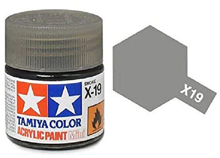 Tamiya Models X-19 Mini Acrylic Paint, Smoke