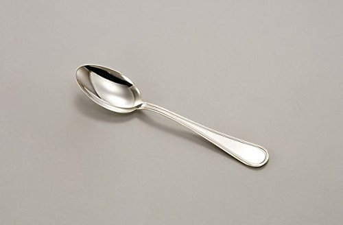 SWEET HOME - Cucchiaio caffè Stile Inglese Acciaio Argentato - cod. 504103 - LUN.13,3 cm - Lar.3 cm