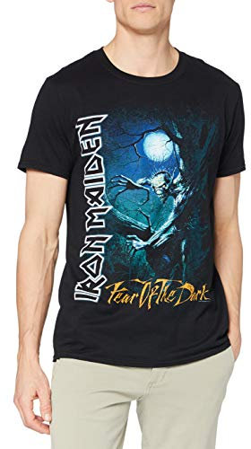 Iron Maiden Men's Fear of the Dark Tree Sprite Short Sleeve T-Shirt, Black, Medium