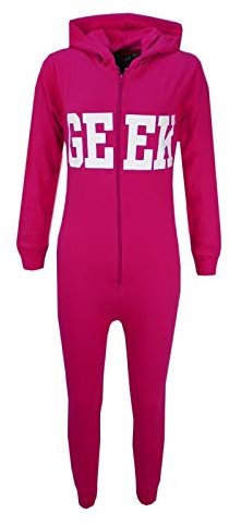 A2Z 4 Kids Boys Girls GeeK Hooded Onesie Jumpsuit Age 5-13 | Rib cuff one-piece sleepwear for lounging bedtime and cosy comfort