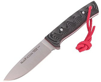 ELECTROPOLIS Jagdmesser Muela Onesie, schwarzes Micarta Griff, 21 cm Gesamtgröße + Mehrzweck-Geschenkkarte