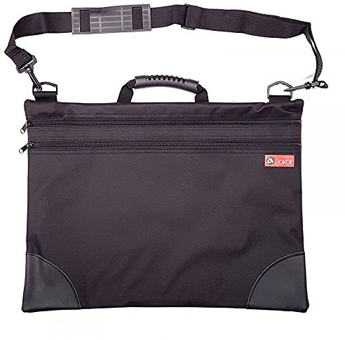 Jakar Art Folder Case Black Portfolio Water Resistant Double Zip Carry Strap (A3 (37cm x 49cm))