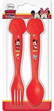 Juego de cubiertos Mickey color azul