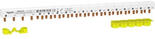 Schneider Electric - Resi9 - peigne monobloc - 3P+N - 63A - 18 modules - cache dents 5M - R9PXH418