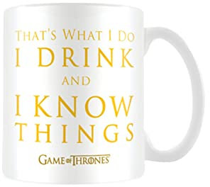 Pyramid International MG25197 Game of Thrones (Drink & Know Things) Mug, Ceramic, 315 milliliters, Colour