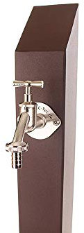 KTC Tec TRINKWASSER Wassersäule TSQS 1030 Rost Optik braun, Wasserzapfsäule Wasserzapfstelle Gartenzapfstelle Zapfstelle Zapfsäule Bewässerung Garten Spender, quadratisch eckig