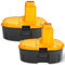 Exemoro 2 Packs DC9096 18V 3.6Ah Ni-MH Batería Repuesto para Dewalt DC9096 DE9039 DE9095 DE9096 DE9503 DW9095 DW9096 DW9098
