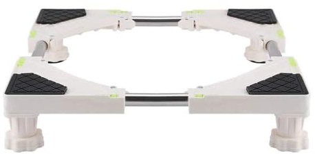 LINGKY Waschmaschinen Sockel, Edelstahl Waschmaschinen Untergestell, Verstellbare Waschmaschinen Sockel Untergestell Für Trockner, Waschmaschine und Kühlschrank (4 Fuß)