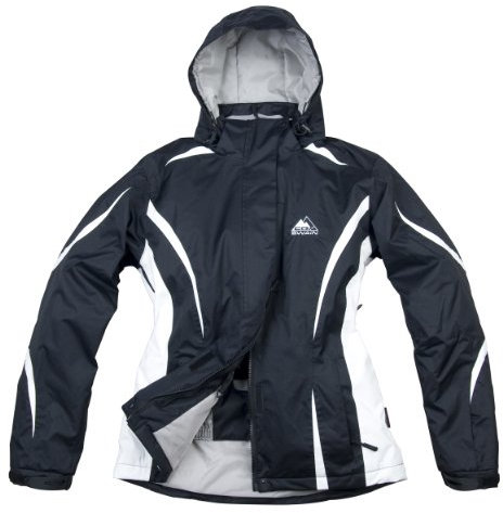 Cox Swain Titanium Damen 2-Lagen Outdoor Ski- und Snowboard Multifunktionsjacke Aspen mit Recco - Schwarz/Weiß Gr. XL