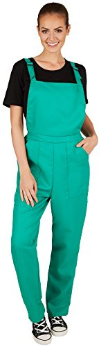 dressforfun tectake Unisex Latzhose | Kostüm für Handwerker, Gärtner, Bauarbeiter, Neonlook oder auch Bad Tasteverkleidung (Grün | M | Nr. 301470)