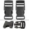 Fibbie a Scatto Doppie, Dimensione 32 mm, 2 Pz Fibbia Clip da Cintura, Fibbia a Clip per Zaino, Fibbia Plastica con Chiusura a Scatto per Zaino, Ricambi Chiusura Zaini, DIY, Fibbie Plastica, Nero