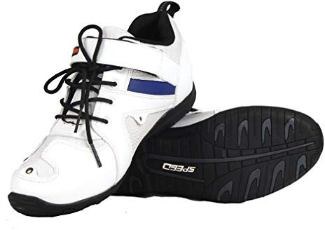 MRDEAR Motorradschuhe Sneaker, Motorradstiefel Herren Motocross Schuhe Sportschuhe Motorrad Stiefel Rutschfest Atmungsaktives Turnschuhe Sport Freizeitschuhe, Schwarz/Weiß/Rot (41 EU,Weiß)