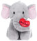My OLi 20 cm Plüsch-Elefant, Kuscheltier weicher Elefant mit rotem Herz, Plüschspielzeug für Babys, Kinder, Jungen, Mädchen, Liebhaber, tolles Bett, Kinderzimmer, Raumdekoration, Hochzeit