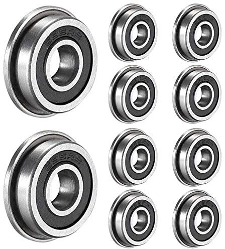 10 Stück F695-2RS Flanschkugellager 5 mm x 13 mm x 4 mm doppelt geschützte Rillenkugellager für VORON Mobius 2/3 3D-Drucker,DIY, Motoren, 3D-Drucker, verschiedene mechanische Geräte, etc.
