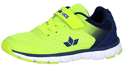 Lico Unisex Kinder Rombo VS Sneaker, lemon/marine, 28 EU