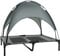 PawHut 92cm Elevated Dog Bed Cooling Raised Pet Cot UV Protection Canopy Grey