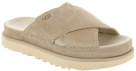 UGG Damen Goldenstar Cross Slide Sandale, Treibholz-Braun, 42 EU