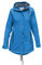 MADSea Damen Regenmantel Friesennerz 620 | halblanger wasserdichter Regenparka | winddicht mit maritimen, weiß/blauen Innenfutter, Blau, Größe:42