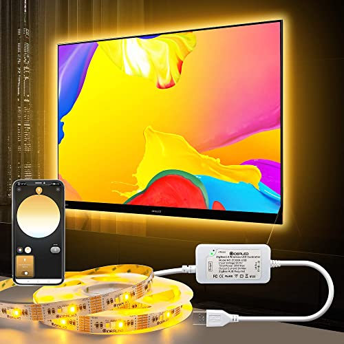 ZigBee3.0 USB RGBWW LED Strip Light 9.8ft Dimmable Kit,TV 45-65 inch Smart Backlights Work with Hub Bridge Lightify Hub Echo Plus,APP/Alexa Voice Control RGBCCT 5V LED Lights for Ambiance Lighting