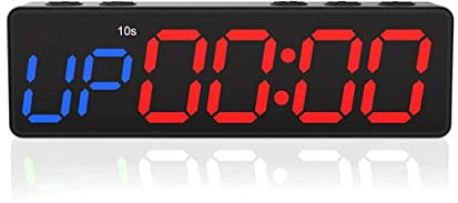 ICECHEN Horloge D'EntraîNement avec Batterie, Mini Minuterie de Gymnastique Portable avec Aimant IntéGré pour la Salle de Sport à Domicile, Compte à Rebours/Minuteur Programmable