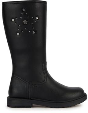 Geox J Eclair Girl, Caviglia Barca, Nero, 33 EU