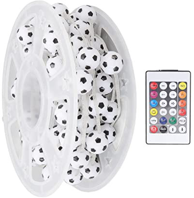 Spacnana 32,8 Fuß Fußball-Lichterkette USB-betriebene Wechselnde Weihnachtslichter APP-Sprachfernbedienung RGB-Lichterkette für Partys