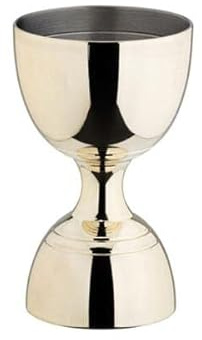 Utopia Gold Round Bulb Jigger 25ml/50ml - Case of 6 - Bar Equipment, Barware