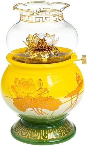 VIORNO Öllampe, Petroleumlampe aus Glas Retro, Before Buddha Kleine Öllampe Traditionelle Retro Antike Petroleumlampe Winddichter Lampenschirm Haushalt
