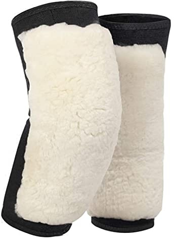 Cashmere Knee Leg Warmers,Thick Wool Knee Braces - Lamb Fleece Knee Pads Knee Pads Muscle Joint Care Knee Support Breathable Soft Knee Pads for Ski, Cycling Tumotsit