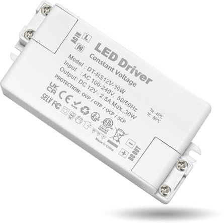 Transformador 220V a 12V, 30W LED Driver, Fuente de Alimentación 1.5A Para Tira LED G4 GU5.3 MR11 MR16